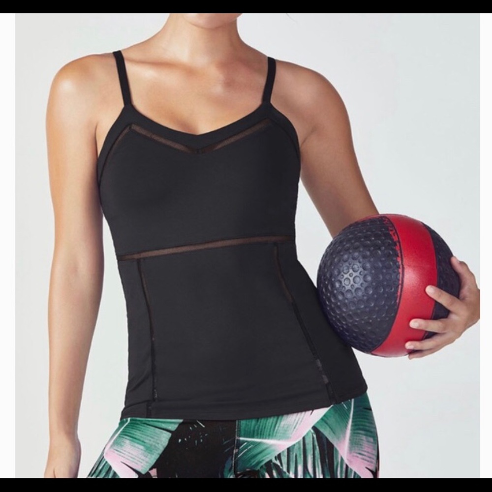 Fabletics Black Brooklyn Sports Bra Tank Medium